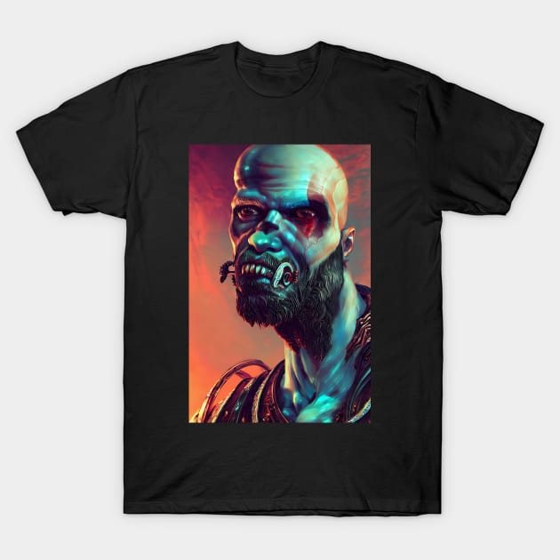 KRATOS ZOMBIE CYBERPUNK T-Shirt by EBAN